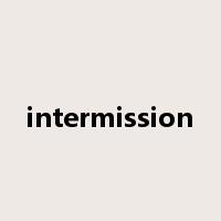 intermission是什么意思