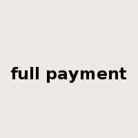 full payment是什么意思