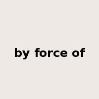 by force of