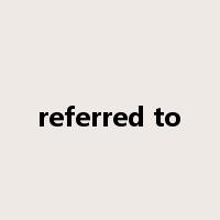 referred to是什么意思