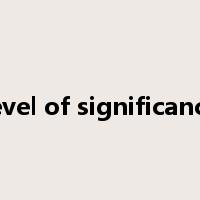 level of significance是什么意思