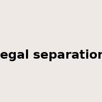 legal separation是什么意思