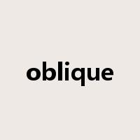 oblique是什么意思
