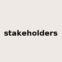 stakeholders是什么意思