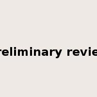 preliminary review是什么意思