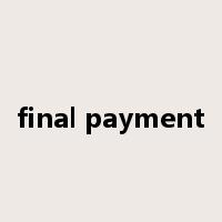 final payment是什么意思