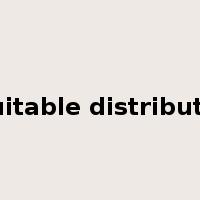 equitable distribution是什么意思