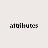attributes是什么意思