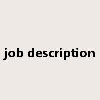 job description是什么意思