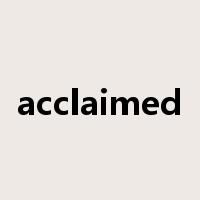 acclaimed是什么意思