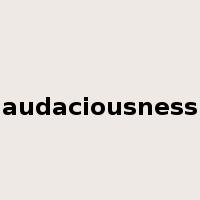 audaciousness是什么意思