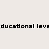 educational level是什么意思