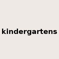 kindergartens是什么意思