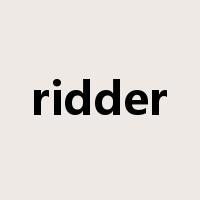 ridder是什么意思