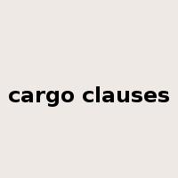 cargo clauses是什么意思