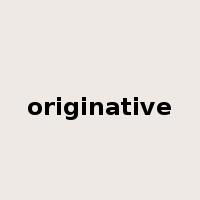 originative是什么意思