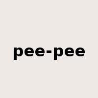 pee-pee是什么意思