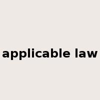 applicable law是什么意思