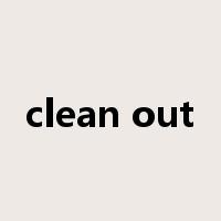clean out是什么意思