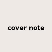 cover note是什么意思