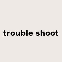 trouble shoot是什么意思