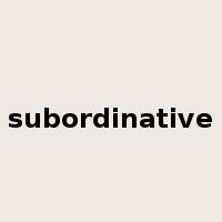 subordinative是什么意思