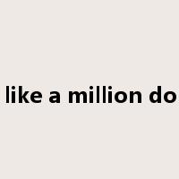 feel like a million dollars是什么意思