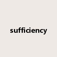 sufficiency是什么意思