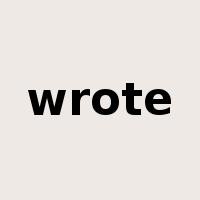 wrote是什么意思