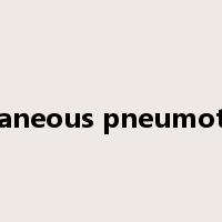 spontaneous pneumothorax是什么意思