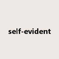 self-evident是什么意思