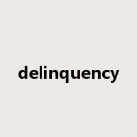 delinquency是什么意思