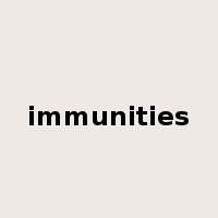 immunities是什么意思