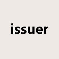 issuer是什么意思