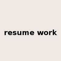 resume work是什么意思