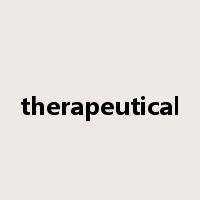 therapeutical是什么意思