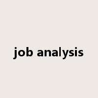 job analysis是什么意思
