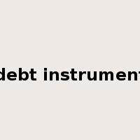 debt instrument是什么意思