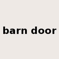 barn door是什么意思
