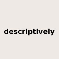 descriptively是什么意思