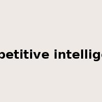 competitive intelligence是什么意思