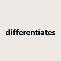 differentiates是什么意思