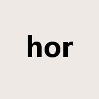 hor是什么意思