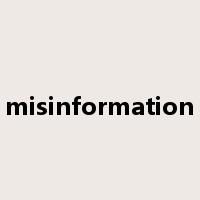 misinformation是什么意思