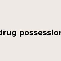 drug possession是什么意思