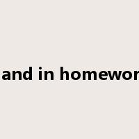 hand in homework是什么意思