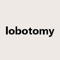 lobotomy是什么意思