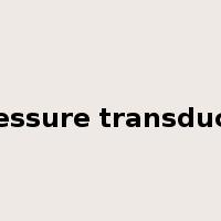 pressure transducer是什么意思