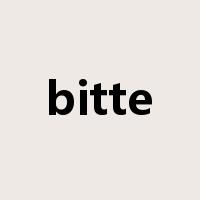 bitte是什么意思