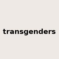 transgenders是什么意思